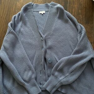 Oversized Blue Cardigan